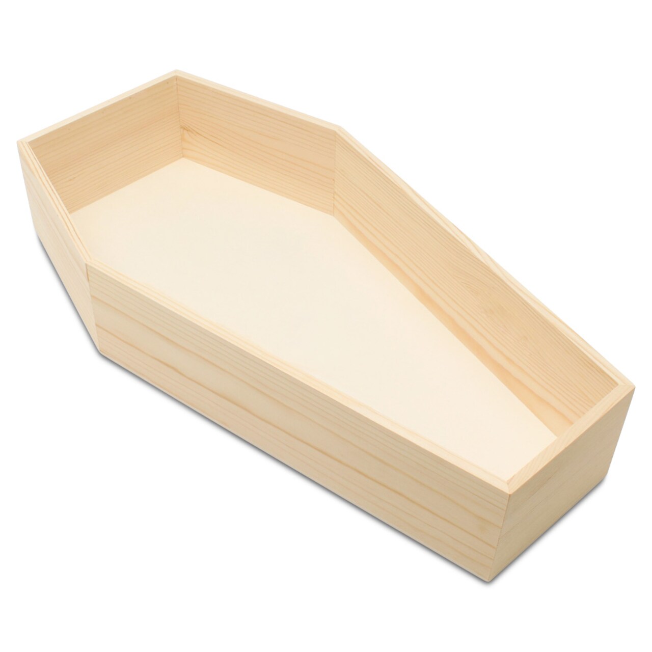 Deep Natural Wood Coffin Tray, Multiple Sizes, Halloween Wall Decor/Party | Woodpeckers